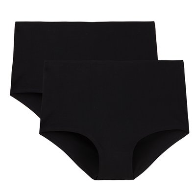 Lot de 2 culottes hautes en microfibre-Invisible LA REDOUTE COLLECTIONS