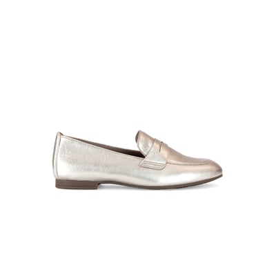 Mocassins en  à talon décroché effet galvanisé GABOR