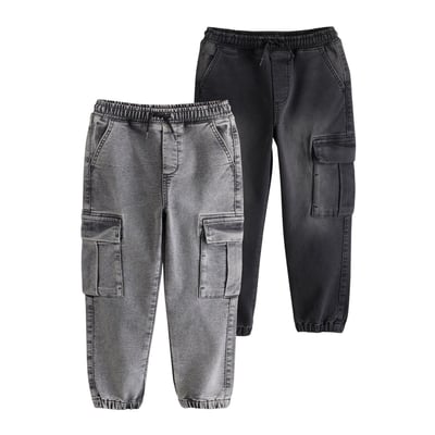 Jean cargo large taille élastique, lot de 2 NEXT