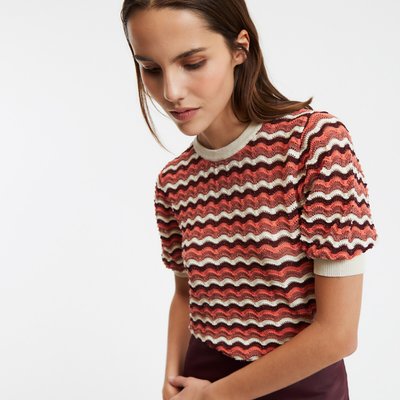Pullover mit Rundhalsausschnitt und Ballonärmeln LA REDOUTE COLLECTIONS