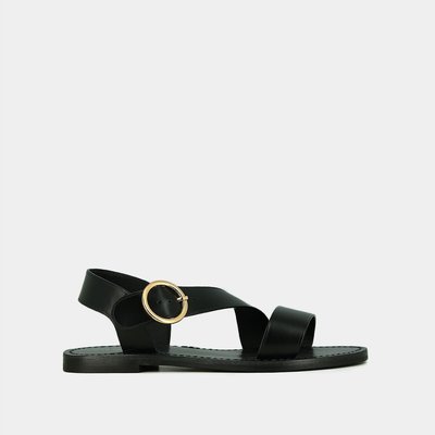 Sandales plates en cuir Welbi JONAK