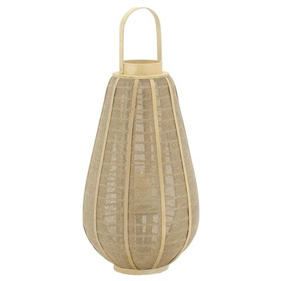 Lanterne bois et jute naturel H 55 AUBRY GASPARD