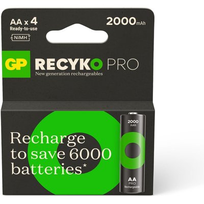 Pile rechargeable AA ReCyckO PRO lot de 4 2000mAh GPE