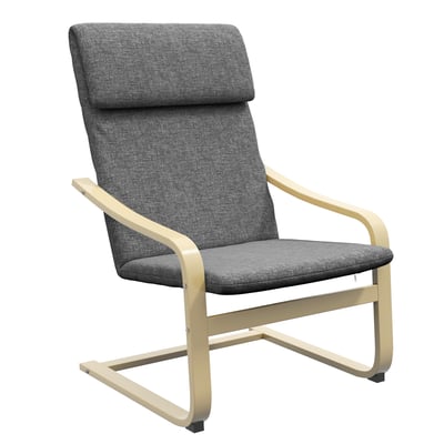 Accent Chair Polyester Gris HOMCOM