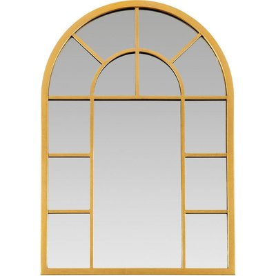 Miroir fenêtre mural métal doré style vintage élégant RECOLLECTION