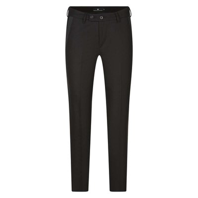 Pantalon Tessa Socially noir uni avec une coupe slim et tissu en nid d'abeille FREEMAN T. PORTER