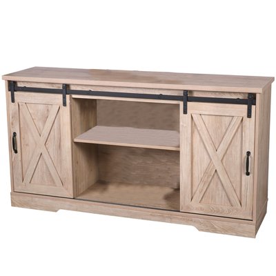 Buffet bois 2 portes coulissantes 150x39.5x80cm WADIGA