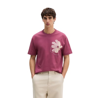 T-shirt loose avec imprimé floral sur la poitrine MARC O'POLO