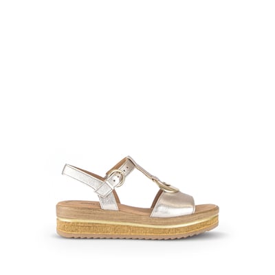 Sandales en cuir à talon compensé GABOR