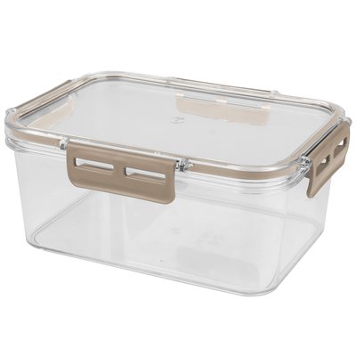 Boîte rectangulaire en plastique avec couvercle hermétique gris 1700ml WADIGA