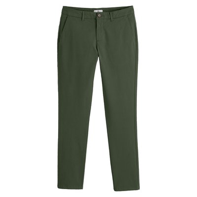 Organic Cotton Chinos in Slim Fit, Length 32" LA REDOUTE COLLECTIONS