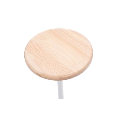 Tabouret design en chêne et métal blanc H65 - MARC AMADEUS