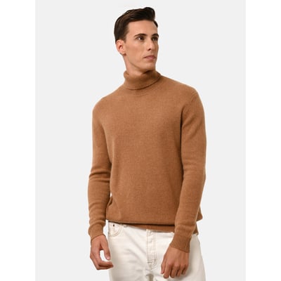 Pull Col Roulé 4 Fils Noisette Sacha JUST CASHMERE