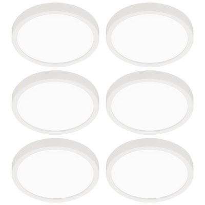 Lot de 6 spots à fixer salle de bains en Polycarbonate, SANOA M INSPIRE
