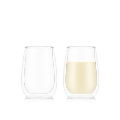 Bodum 0.3 L Transparent SKÅL Set de 2 verres à vin double paroi - Riesling BODUM