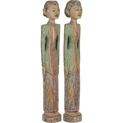Statue en bois sculpté fait main, TALLAS INDO RECOLLECTION