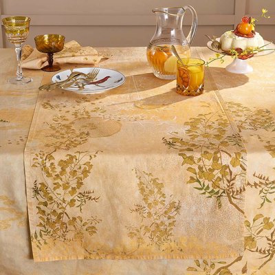 Chemin de table métis lin & coton lavé SOLEIL D'OR GARNIER THIEBAUT