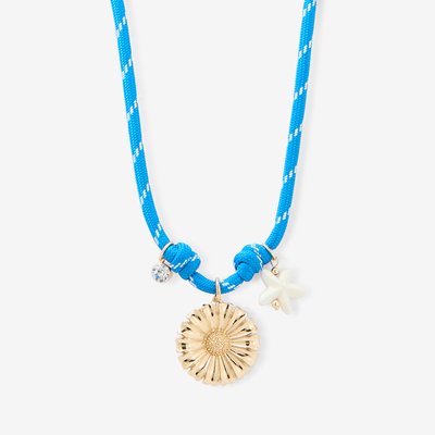 Collier cordons bleu à charms fleur BALABOOSTE
