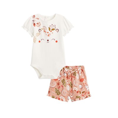 Ensemble body bébé et short en gaze de coton Mindanao PETIT BEGUIN