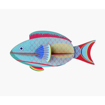 Décoration murale carton Poisson-perroquet STUDIO ROOF