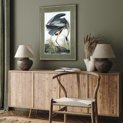 81x101cm Classic Blue Heron Framed Print SO'HOME