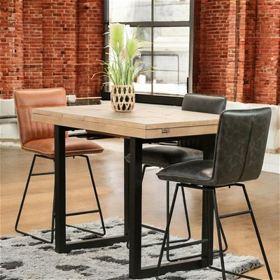 Table haute extensible bois recyclé 120-160 cm AUCKLAND PIER IMPORT