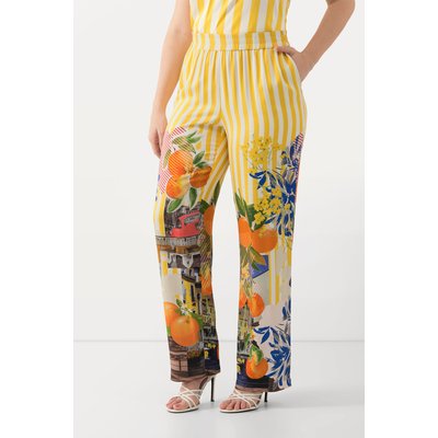Pantalon à rayures et motif oranges ULLA POPKEN