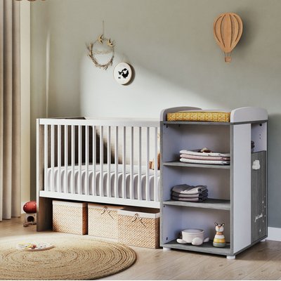 Lit bébé combiné Evolutif en bois BABY PRICE