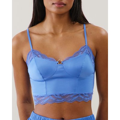 Top en satin bleu HOTBUTCOMFIZ UNDIZ
