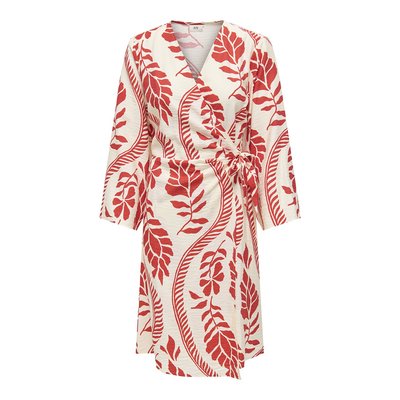 Vestido corto cruzado estampado JDY