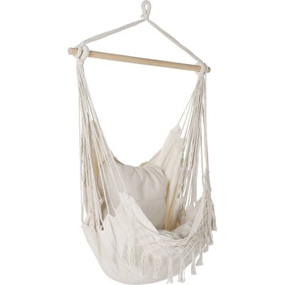 Fauteuil suspendu en coton naturel avec coussin pour jardin RECOLLECTION
