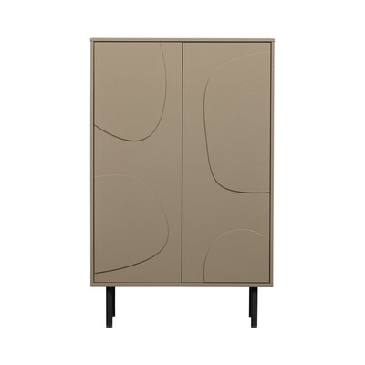 Buffet haut 2 portes en bois H135cm - CADIZ WOOOD