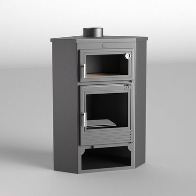 FM Poêle à bois acier M-105H 11kW avec portes en fonte et four FM BIOMASA