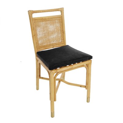 Chaise rotin et velours RIVIERA KOK