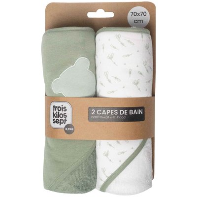 Lot de 2 capes de bain TROIS KILOS SEPT