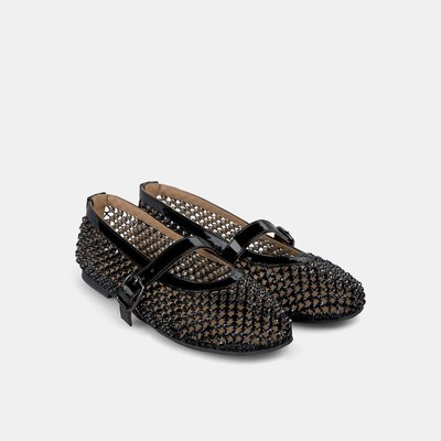 Ballerines plates avec strass et boucle ALMA EN PENA