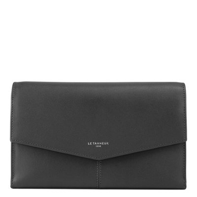 Portefeuille un volet en cuir lisse CHARLOTTE LE TANNEUR