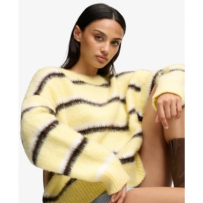 Pull Maille Rayée Coupe Décontractée SUPERDRY