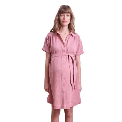 Robe-chemise courte gaze de coton grossesse et allaitement VERTBAUDET