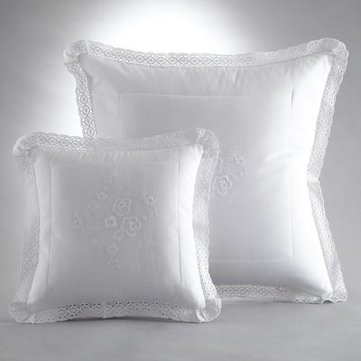 Housse de coussin coton brodé à volant, Oyena LA REDOUTE INTERIEURS
