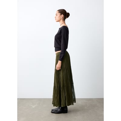 Jupe Longue Vertbaudet Taille 12 Ans - Rouge En Coton 100% - Occasion Très Bon état