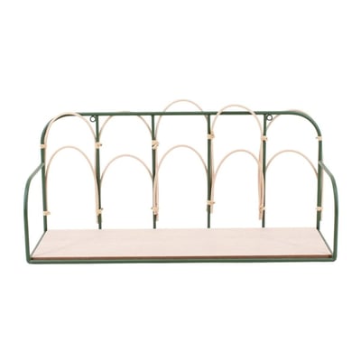 Etagère murale en rotin et métal 45cm ORNAMI