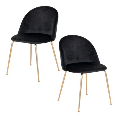 Chaise velours à dossier rond (lot de 2) MONTREUX PIER IMPORT