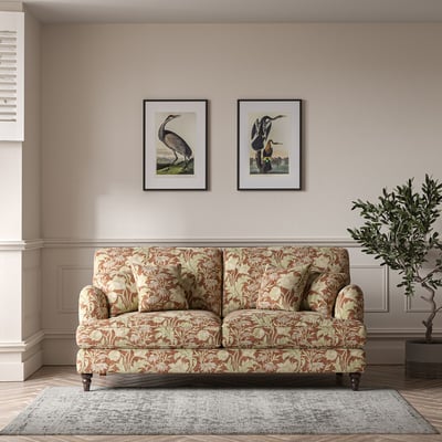 Emeline Floral Chenille 3 Seater Sofa with Oak Feet ÉDITÉ