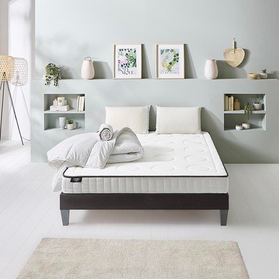 Pack Prêt à dormir Matelas Mousse Haute Densitée + Sommier Bois + Accessoires CRISTAL OLYMPE LITERIE