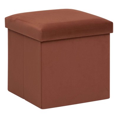 Pouf de rangement pliable en velours ATMOSPHERA