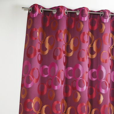 Rideau en jacquard à imprimés "cercles fantaisies" HOME MAISON
