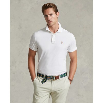 Polo direito custom fit, em malha interlock POLO RALPH LAUREN