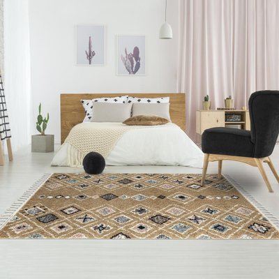 Tapis berbère tissé motif saharien PASTEL E UN AMOUR DE TAPIS