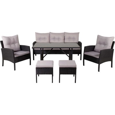 Ensemble canapé, fauteuil et table basse en résine tressée Knock VENTURE HOME